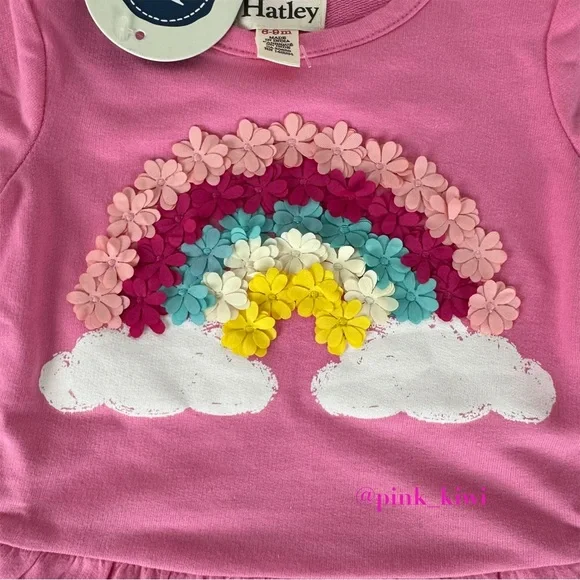 Hatley Baby Girls Rainbow Cloud Flounce Skirt Dress - Picture 2 of 9